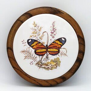 Heirloom Oak by Didware Vintage Oak Wood and Tile Trivet 7.25"